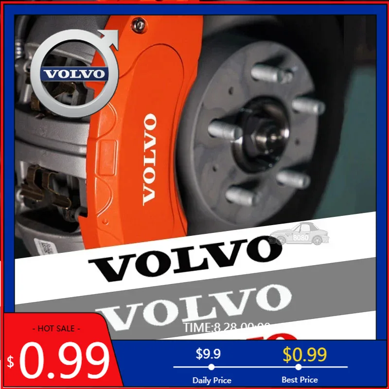 

Стайлинговые молдинги 6 шт./компл. автомобильные шины, суппорт, наклейки, Стайлинг, украшение, виниловый автомобильный тормозной чехол для Volvo V40 S40