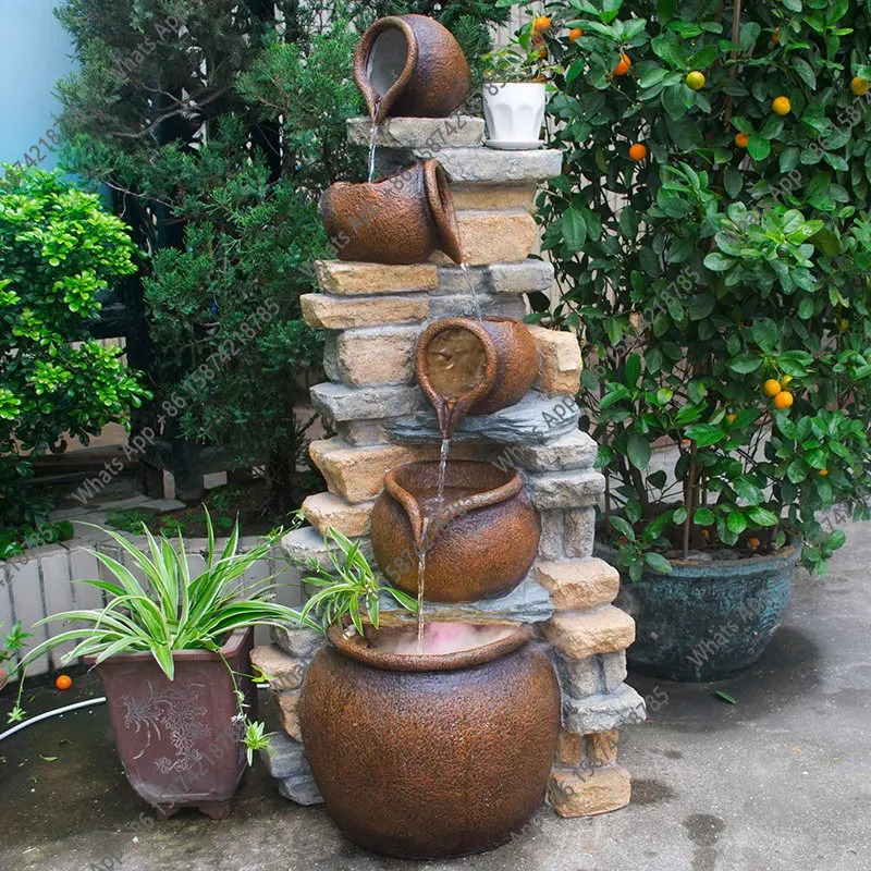 Bn Courtyard Garden Flow Ornament Circular Decoration Landscaping Rockery Fountain Landscape In The Yard