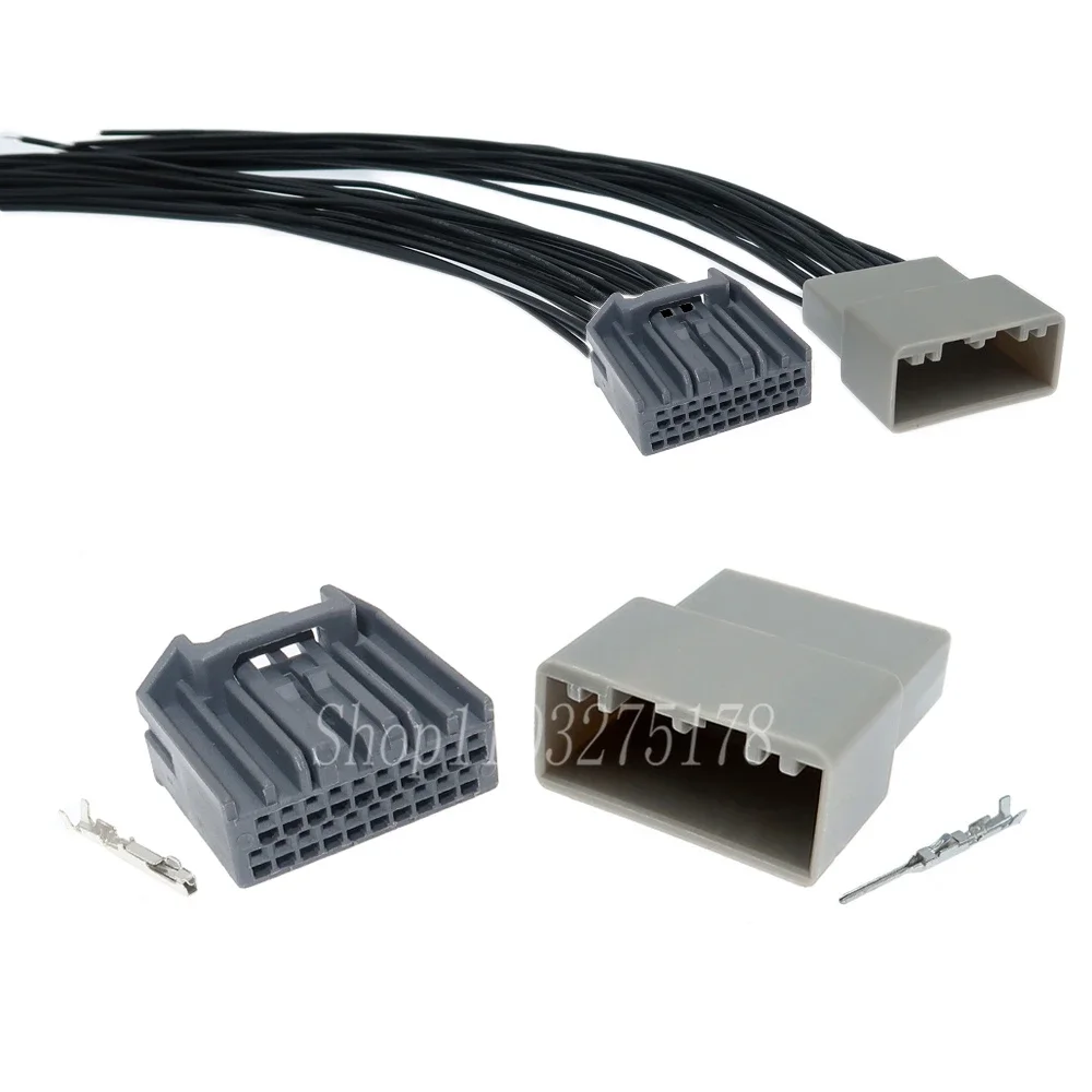 1 Set 20 Pin MX34020PF1 MX34020SF1 Car Horn Wire Harness Socket Auto CD Player Wiring Terminal Connector