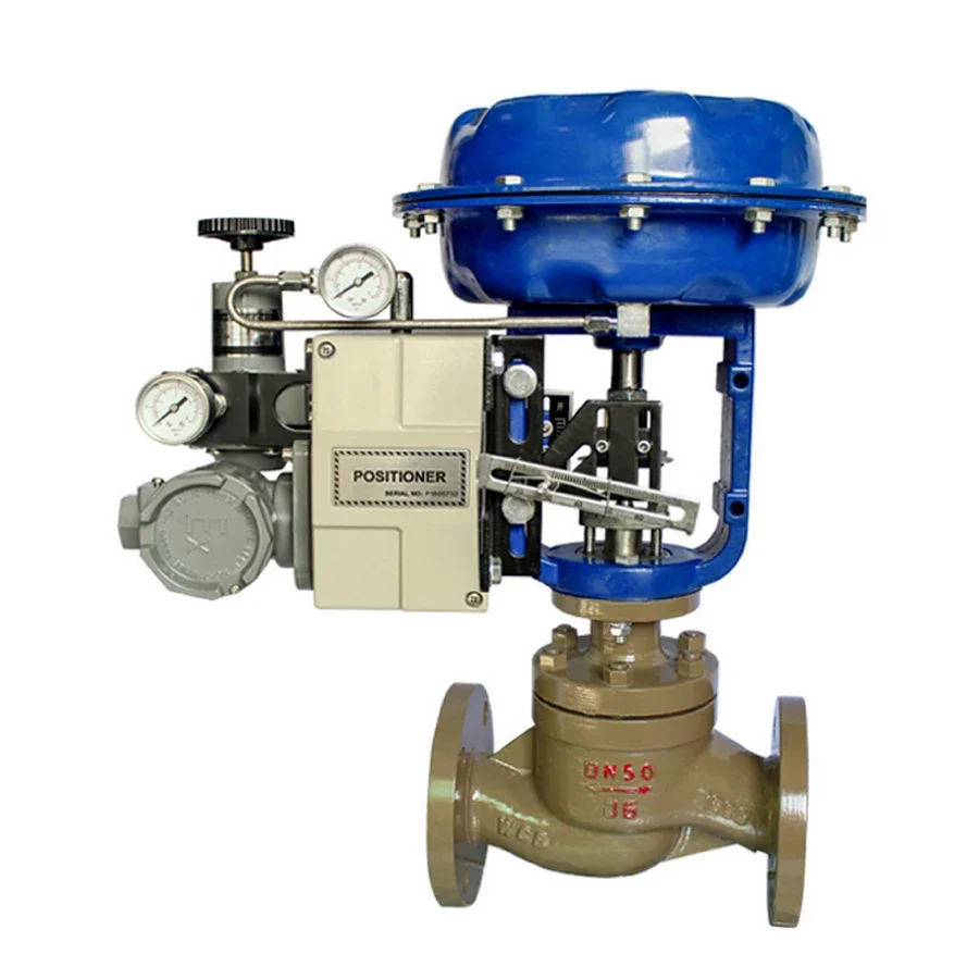 Modulating Control Valve WCB Pneumatic Diaphragm Control Valve Cast Steel Flange Pneumatic globe Valve with Positioner