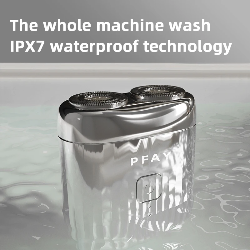 Электробритва PFAY IPX7 Мужская водонепроницаемая, перезаряжаемая машинка для влажного и сухого бритья, триммер для бороды