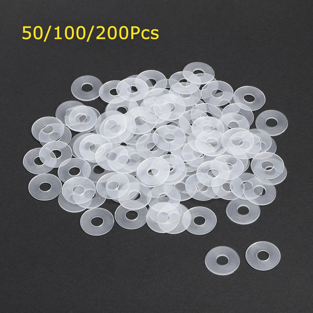 

50/100/200Pcs M3 M3.5 M4 M5 M6 M8 M10 M12 M16 M18 M20 Nylon Flat Washers Insulating Plain Gasket Sealing Ring Spacer Flat Washer