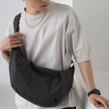 

Causal Nylon Shoulder Man Bag Japanese Teenager School Laptop Sling Men's Bag Streetwear Travel Cross Bag Messenger Bags for Men