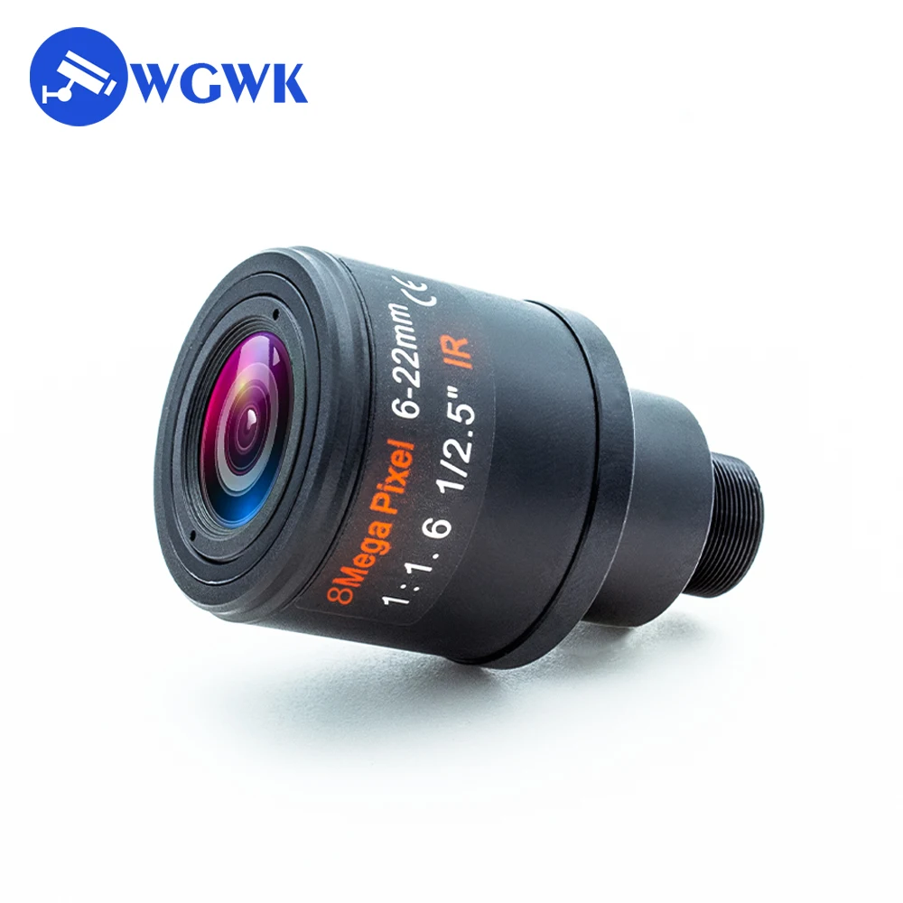 WGWK-56-22A Ultra HD Varifocal Lens 6-22mm M12 Mount Manual Focus For Full CCTV Camera Long Distance View Surveillance Camera