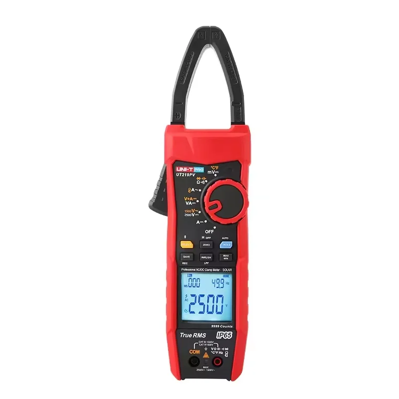 UNI T Digital Clamp Meter UT219PV Pliers Ammeter DC2500V 1000A Professional AC DC Multimeter IP65 Blue-tooth For Photovoltaic