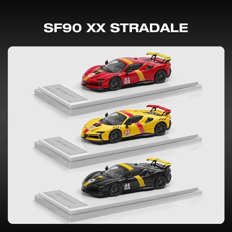 

Предпродажа DMH 1:64 SF90 XX Stradale LeMans, литая под давлением диорама, модель автомобиля, игрушка