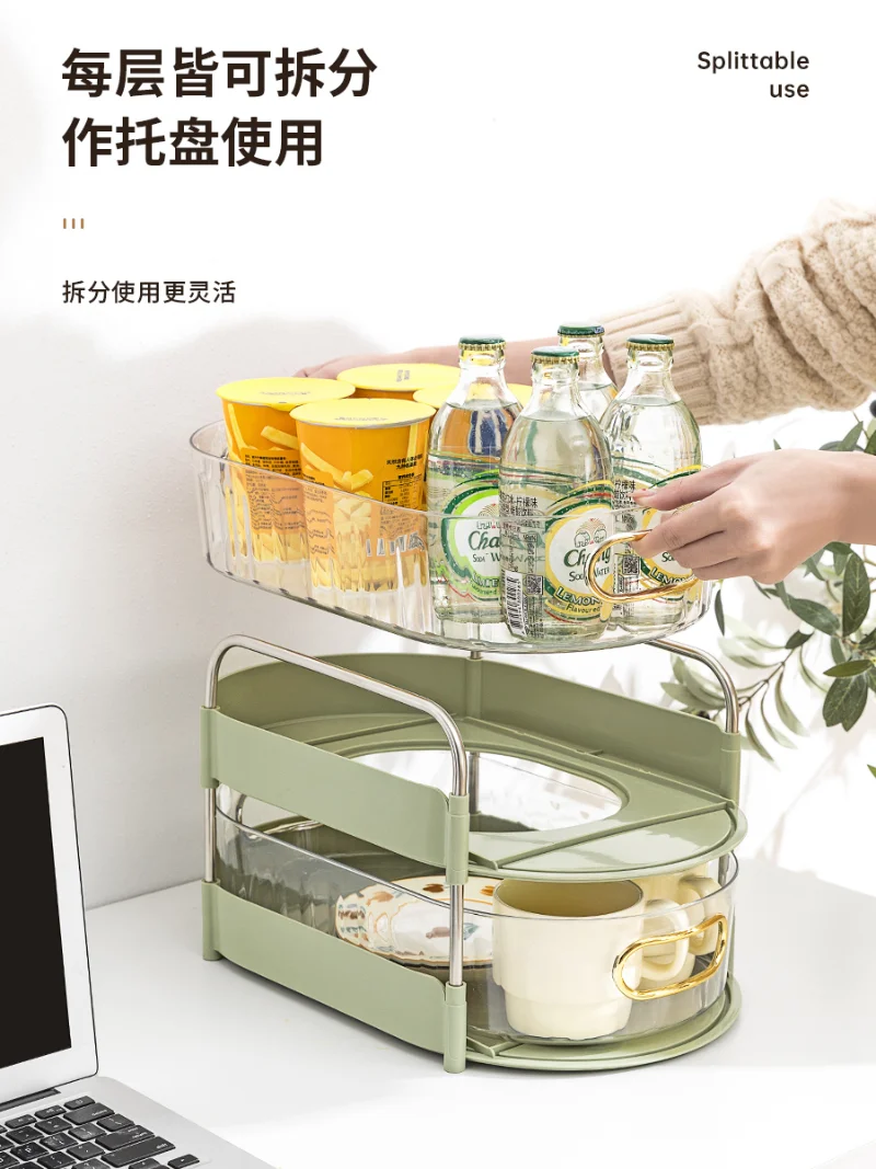 Trolley Shelving Office Desk Under The Work Place Bag Artifact Portable Snacks Cosmetics Desktop Storage Rack