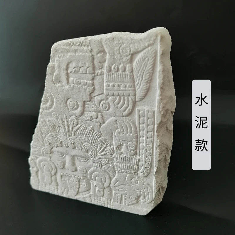 Mayan relief resin three-dimensional decorative painting cement sculpture Seiko home props senior birthday figure sculpture