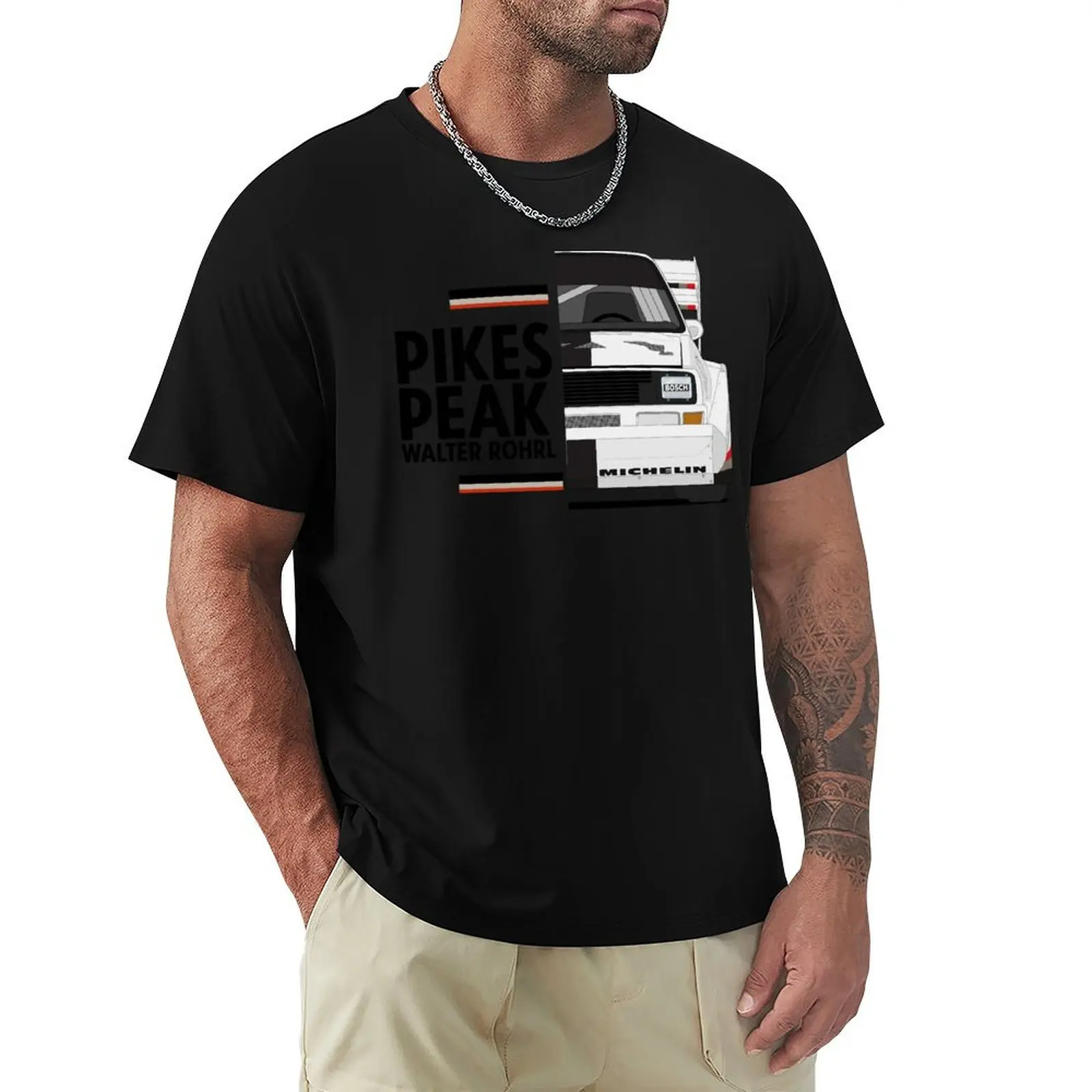 Walter Rohrl Pikes peak 1987 T-Shirt Sports Basic Short Sleeve T-Shirt
