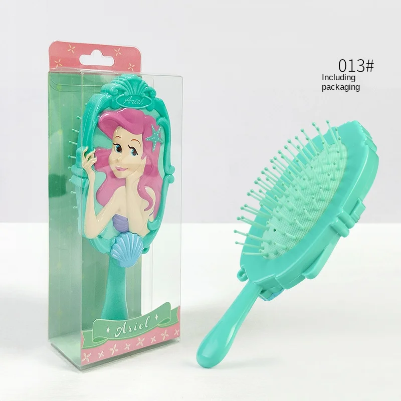 Disney Ariel Princess Air Cushion Massage Comb Anime Character Cute Children Toy Curly Hair Brush Beauty Tool Girl Birthday Gift