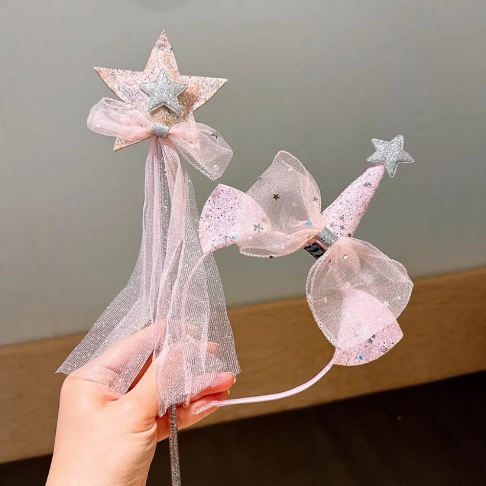 Unicorn Headband Hair Accessories Girl Princess Versatile Headband Pentagram Magic Wand Girl Sweet Headgear Fairy Hairpin zx07 view 2