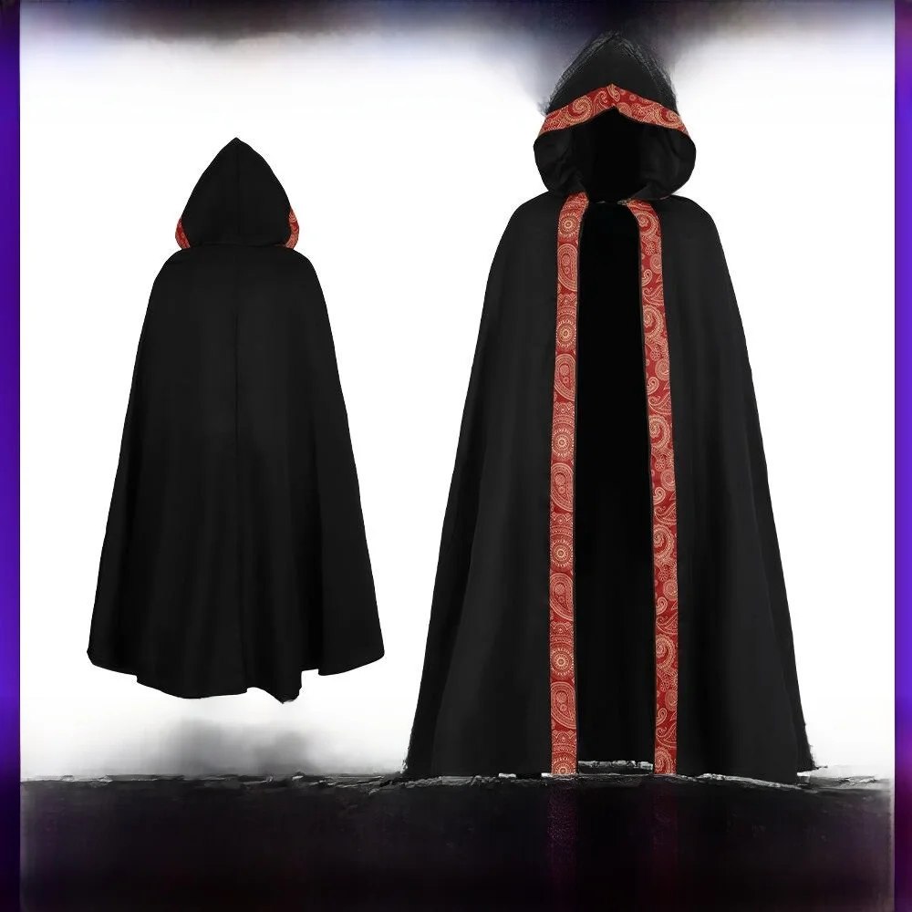 

Хэллоуин Средневековая церковь Духовенство Кружевной капюшон Ne Robe ex Длинное пальто T Женский этнический костюм Одежда для выступлений на сцене