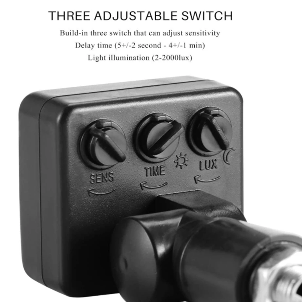 Mini Sensor infrarrojo de cuerpo humano, interruptor de luz LED de inundación, Sensor de movimiento PIR, ajustable, color negro, 220V