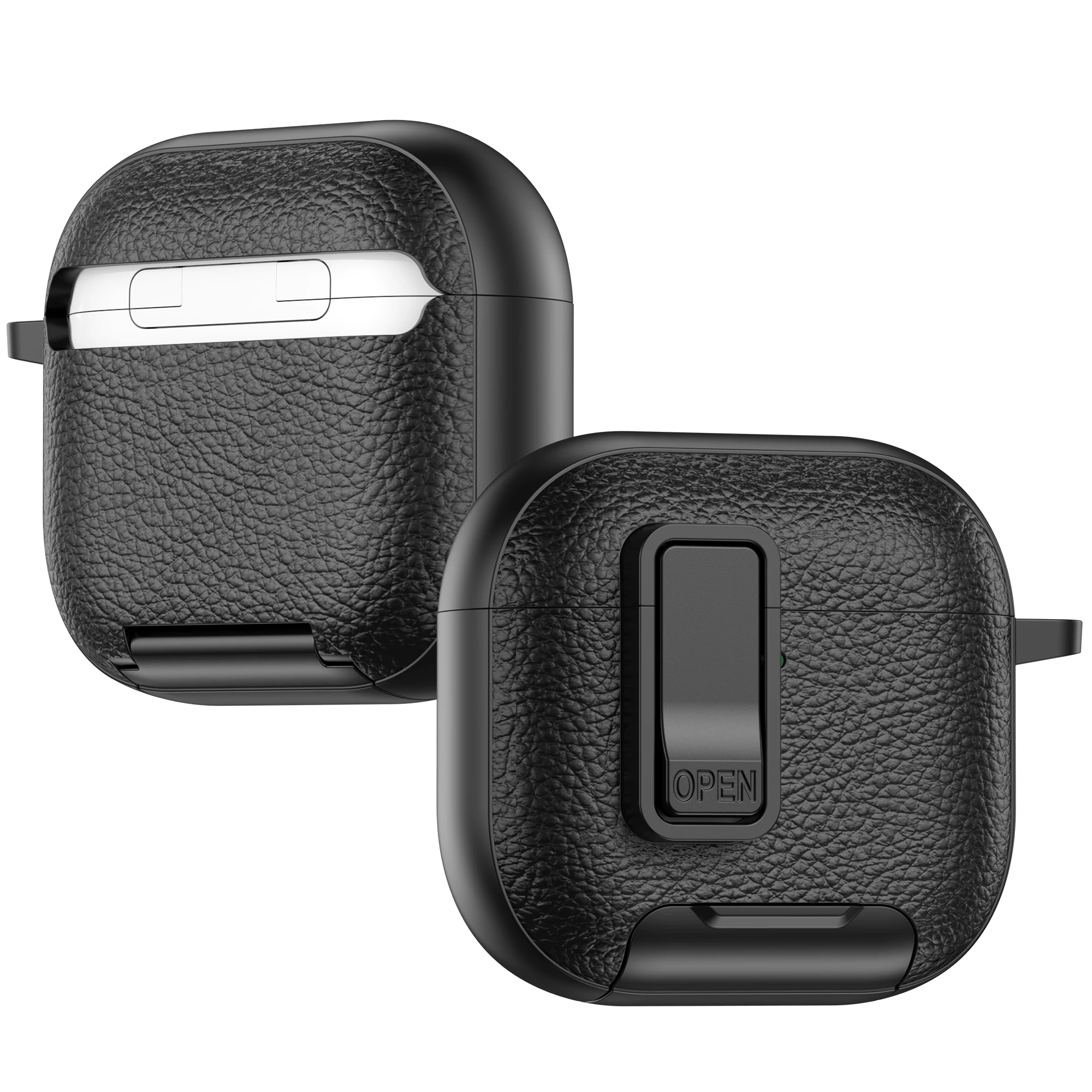 2026 Hülle für AirPods 5 4 mit Sicherheitsverschluss, Leder-Handyhülle, Cortex-Kopfhörerschutzhülle für AirPods 5, kabelloses Ladeetui – Detail 6