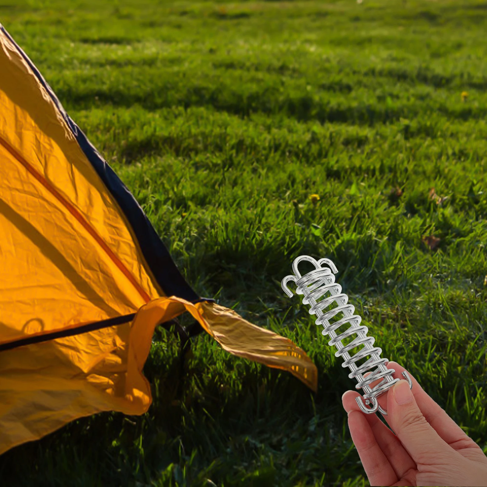 

Training Wind Rope Buckle Elastic Hook Camping Spring Inflatable Silver Cable Tie Out