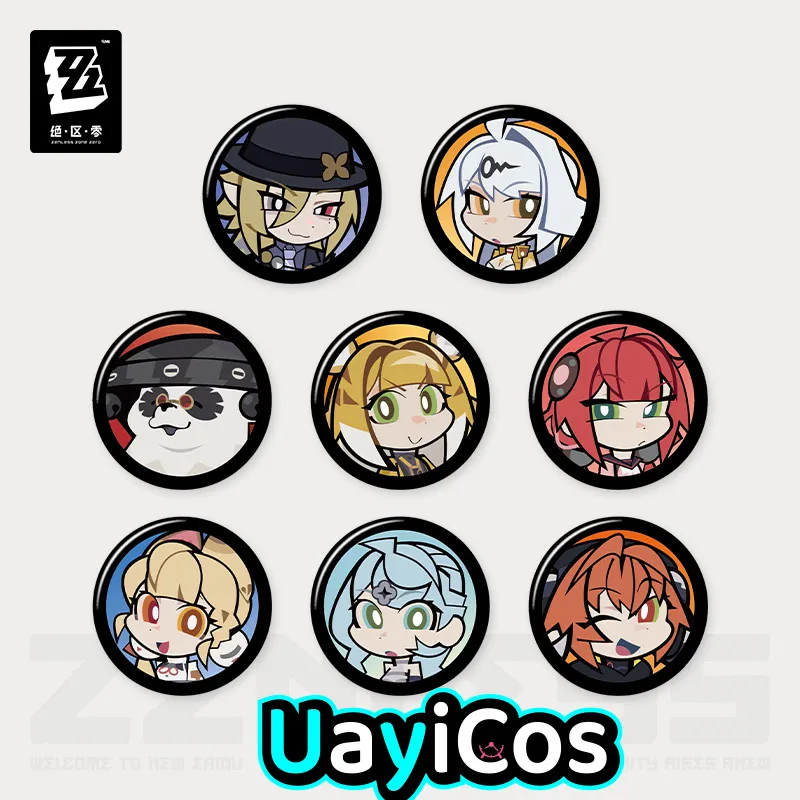 

8 шт. в наличии, оригинальная безводная зона Zero Hugo Vlad Yixuan Pan Yinhu Ju Fufu жесть, значок, брошь, орнамент, аниме-игра, игрушка для детей G