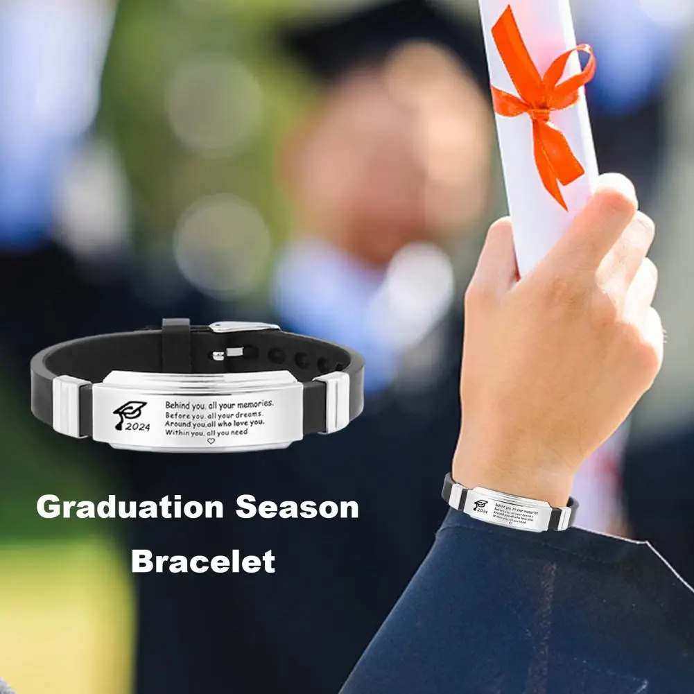 Graduation Bracelet 2024 Inspirational 2024 Graduation Bracelets for Her Proud Moment Gift for High School College for Her