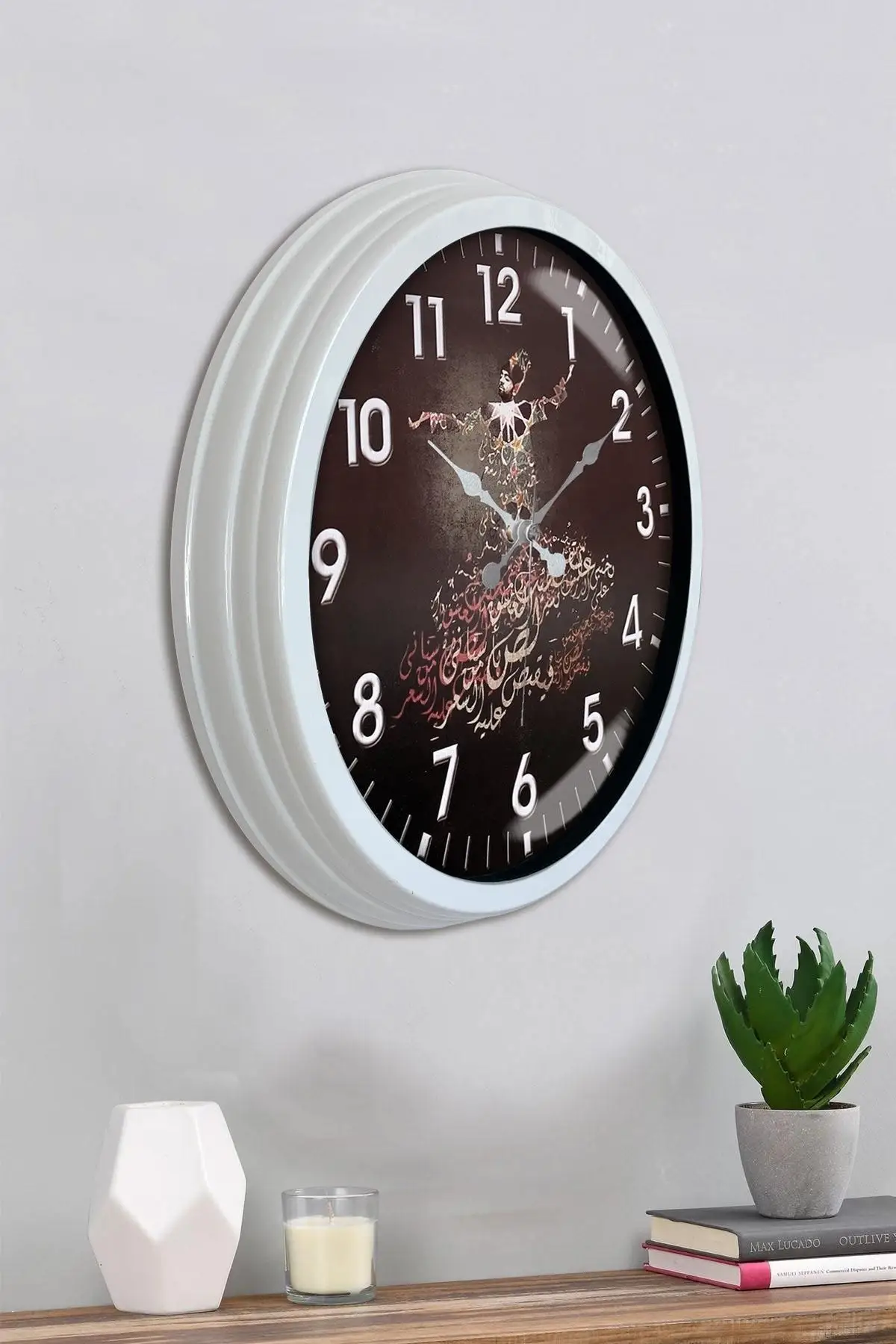 DOLBOVI wall clock 40 Cm Metal white color religious model