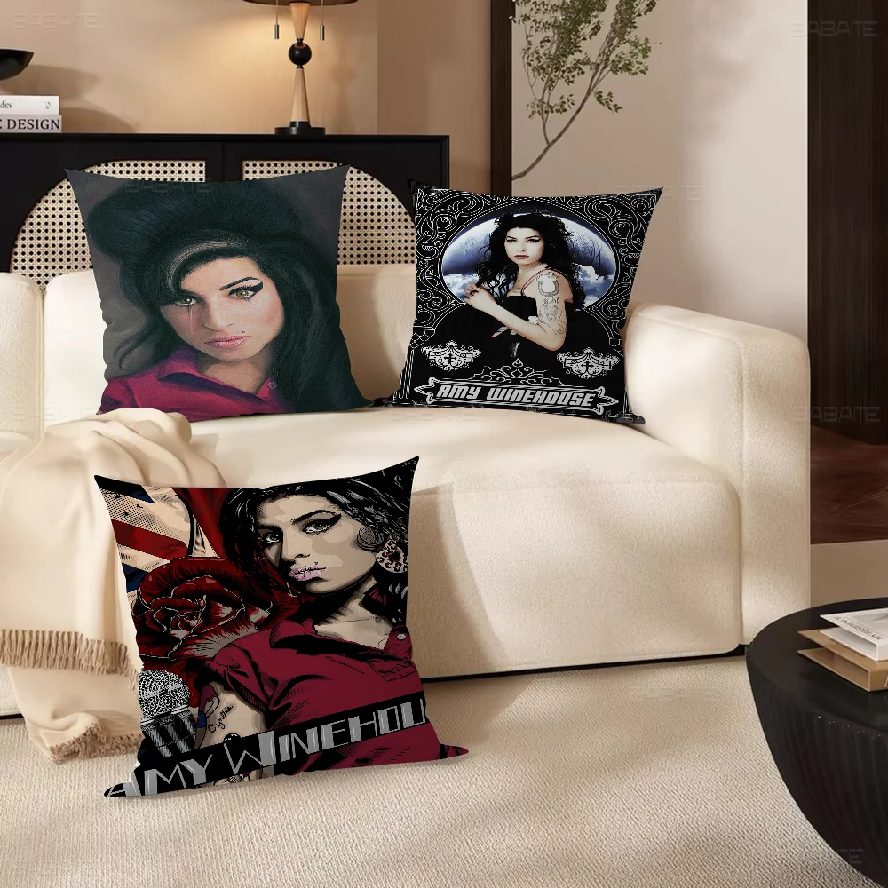 Amy Winehouse Stitch Lucky Dragon Pillow Cover Sofa Cushion Cover Home Room Decoration Children Gift