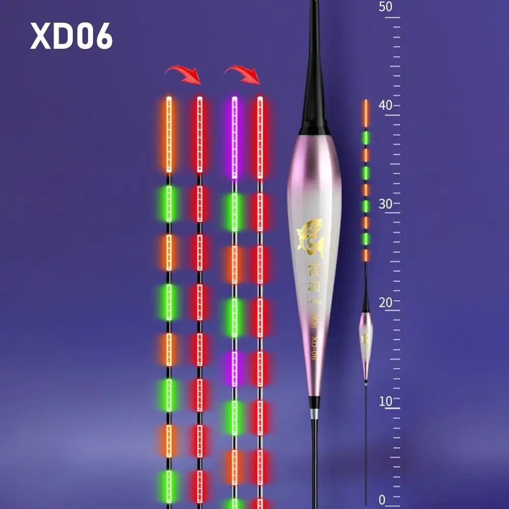 스마트 LED 낚시 플로트, 매우 민감한 리마인드 부표 중력 센서, 빛나는 전기 야간 낚시 스트로브, 긴 꼬리, 1 개