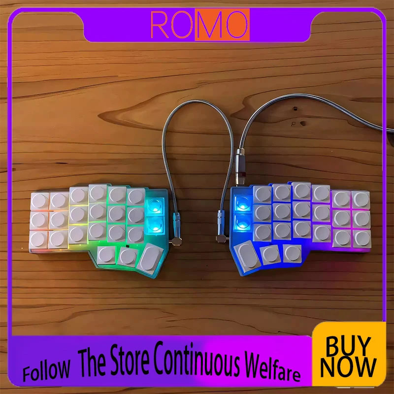 

Corne V4 Split Keyboard Kit Ergonomics Single Module Support Vial Programmable Custom Wired Keyboard Kit For Office Accessories