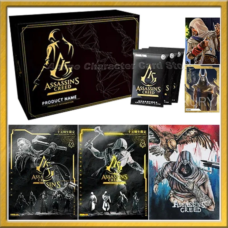 Cartes de collection cachées dessinées à la main pour enfants, Assassins Creed, 15e, commémorative des travailleurs, limitée, jouets cadeaux, vente en gros