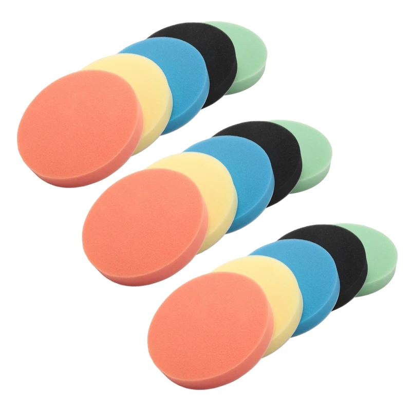 

15PCS 6 Inch (150Mm) Flat Sponge Buff Buffing Pad Polishing Pad Kit Car Polisher