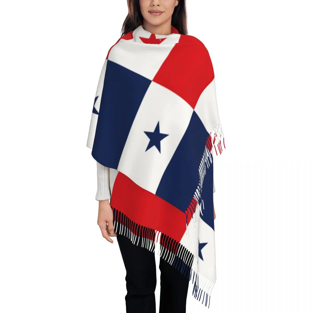 

Panama Flag Scarf for Women Fall Winter Pashmina Shawls and Wrap Long Shawl Scarf Daily Wear