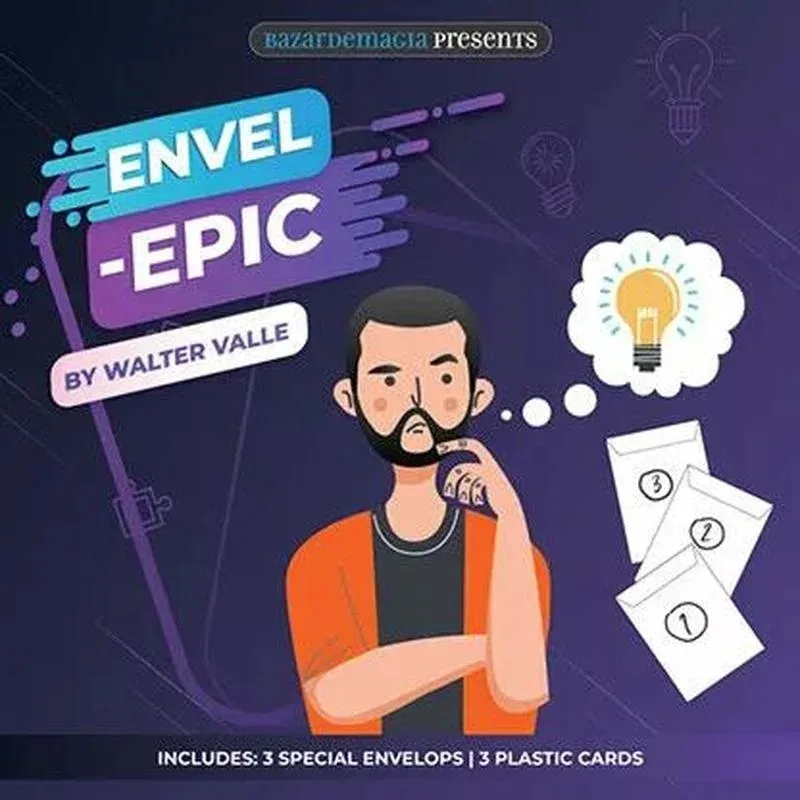 Envel - Epic (Gimmicks) de Bazar de Magia, Trucos de Magia para Principiantes, Mentalismo, Ilusiones, Accesorios Divertidos para Magos