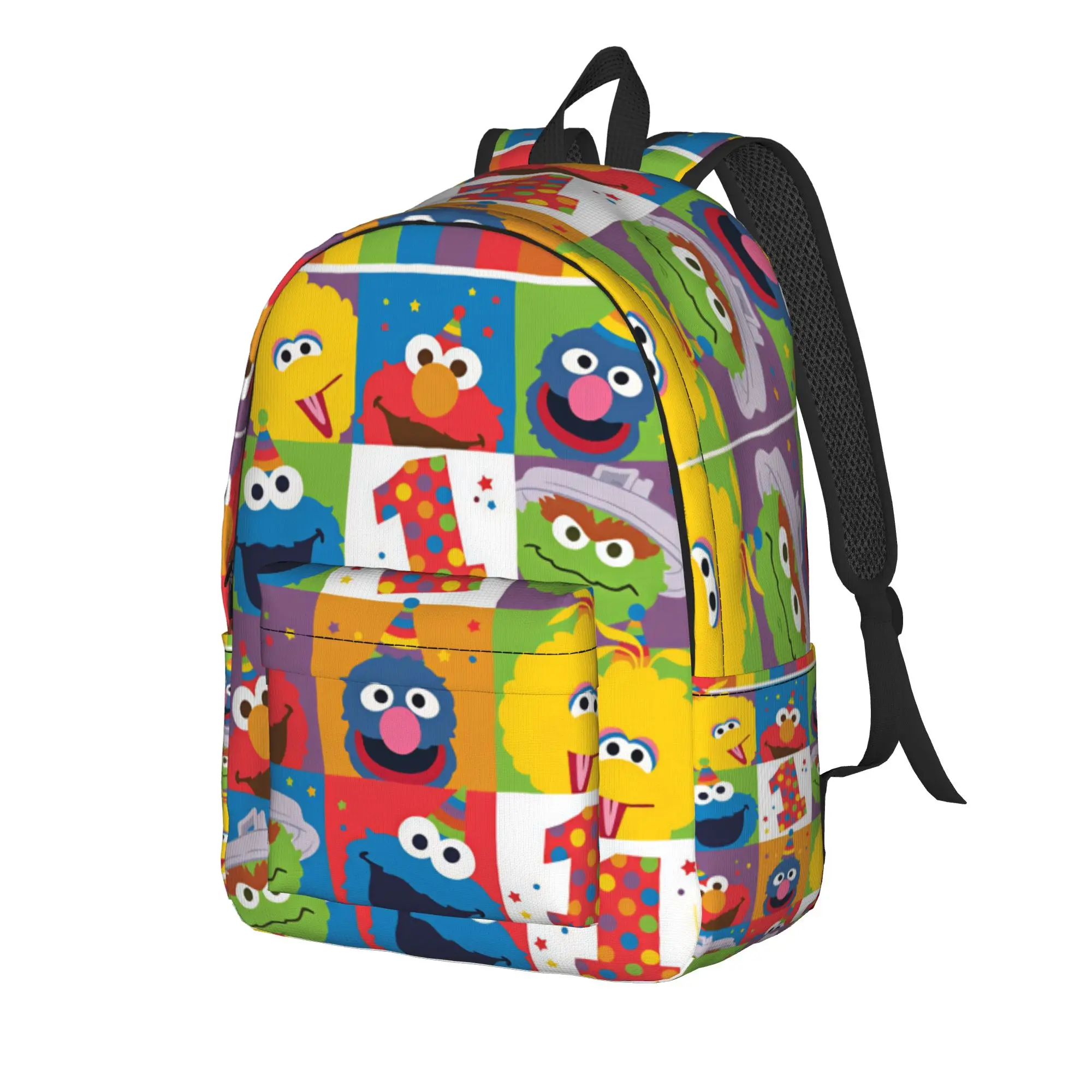 Sesames Streets Backpack  Kawaii Backpacks Women Cycling Lightweight High School Bags High Quality Rucksack