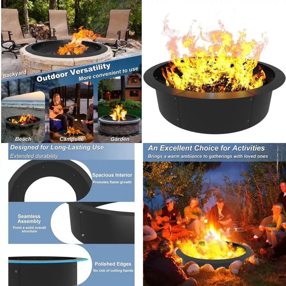 

Внутренний диаметр 31, внешний 35, сверхмощное стальное кольцо для костра для наружных деревянных походов