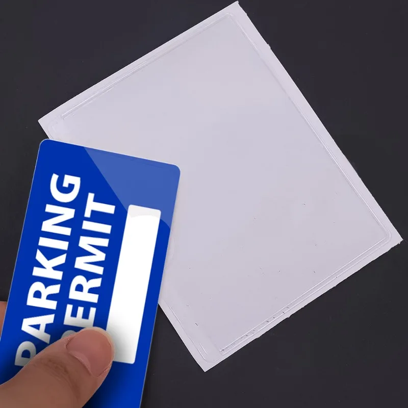 Clipes autoadesivos, bilhete de vidro transparente, para-brisa, permissão de estacionamento, etiqueta, bolsa, suporte de cartão, acessórios interiores automotivos