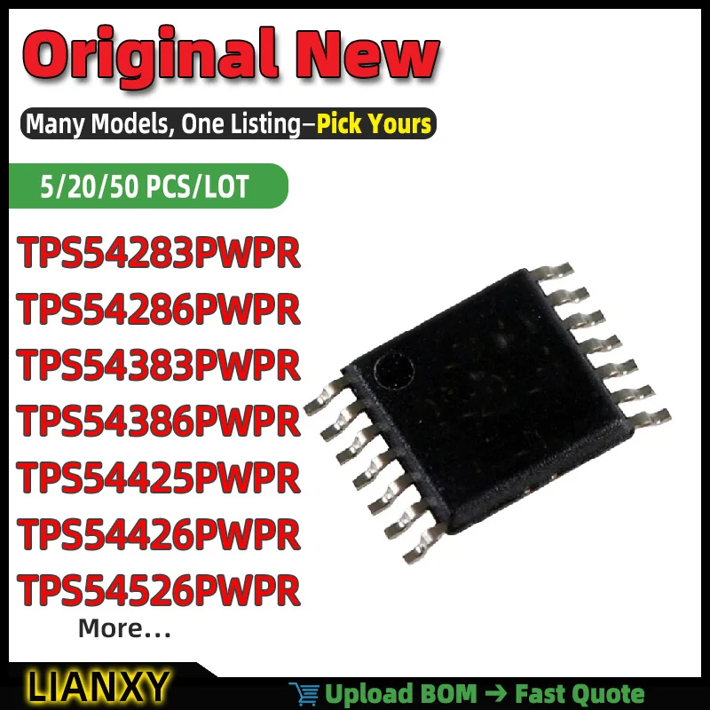TPS54425PWPR TPS54386PWPR TPS54426PWPR TPS54526PWPR TPS54383PWPR TPS54286PWPR TPS54283PWPR TPS54625PWPR PowerTSSOP-14 Brand New