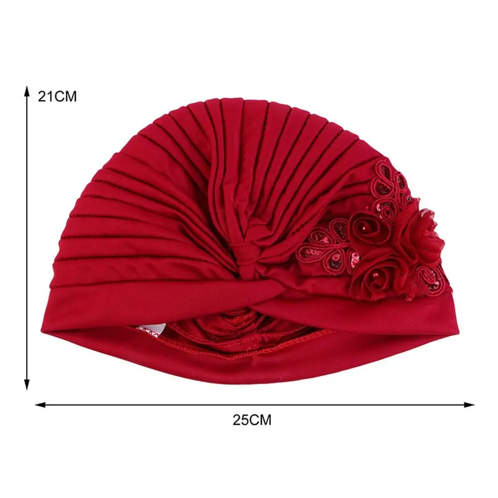 Turbante retorcido con nudo dorado y plateado brillante para mujer, gorro cálido, ropa de calle informal, sombreros indios musulmanes femeninos,