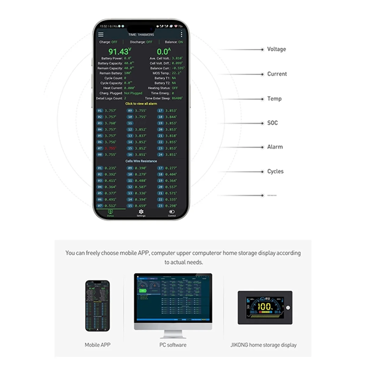 

Highly Recommended.For JKBMS JK-PB2A16S20P 24V 48V LiFePo4 Li-Ion Battery 100A 150A 200A