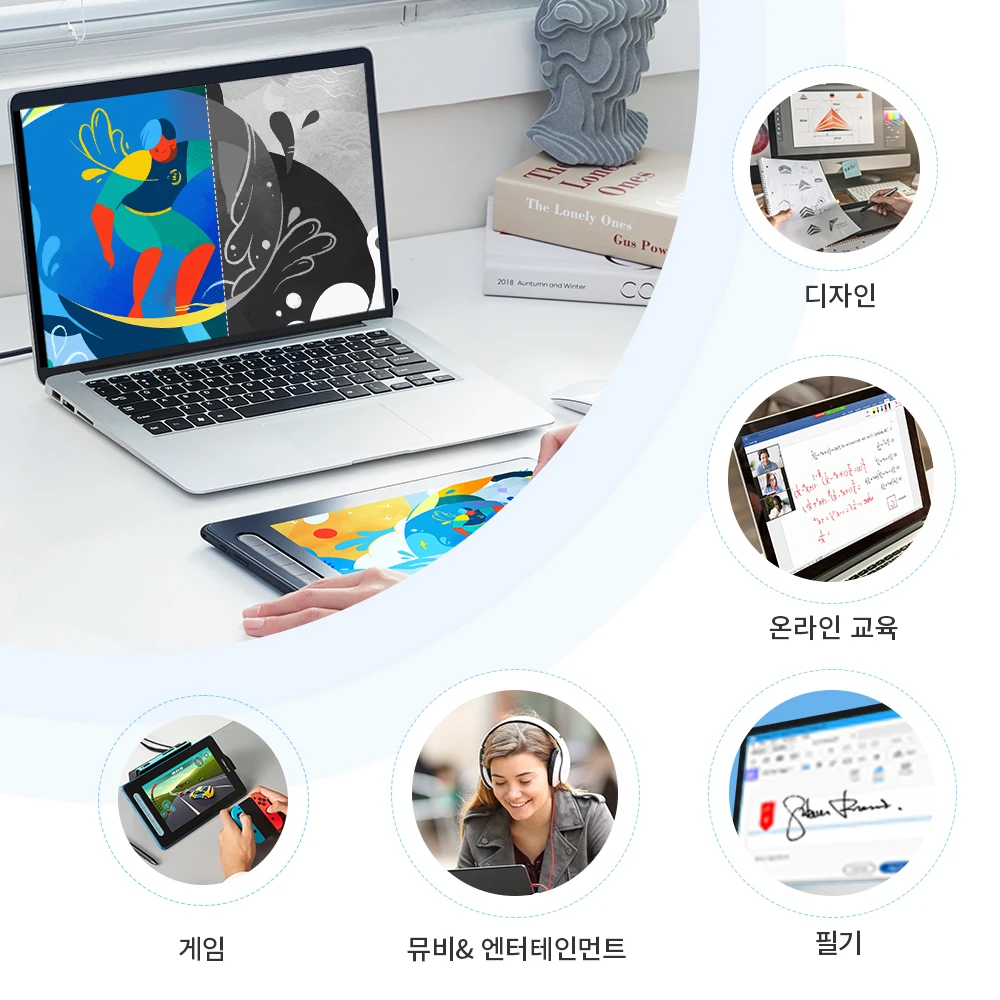 XPPen Artist 10 Graphics Tablet Monitor Drawing Pen Display 120% sRGB 8192 Levels 6 Shortcut Keys Support Windows Mac Android