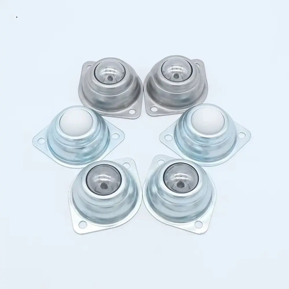 1Pcs CY-15A CY-25A Swivel Ball Caster Wheel 304 Carbon Steel Nickel Plated Universal Ball Caster Metal Mounting Plate