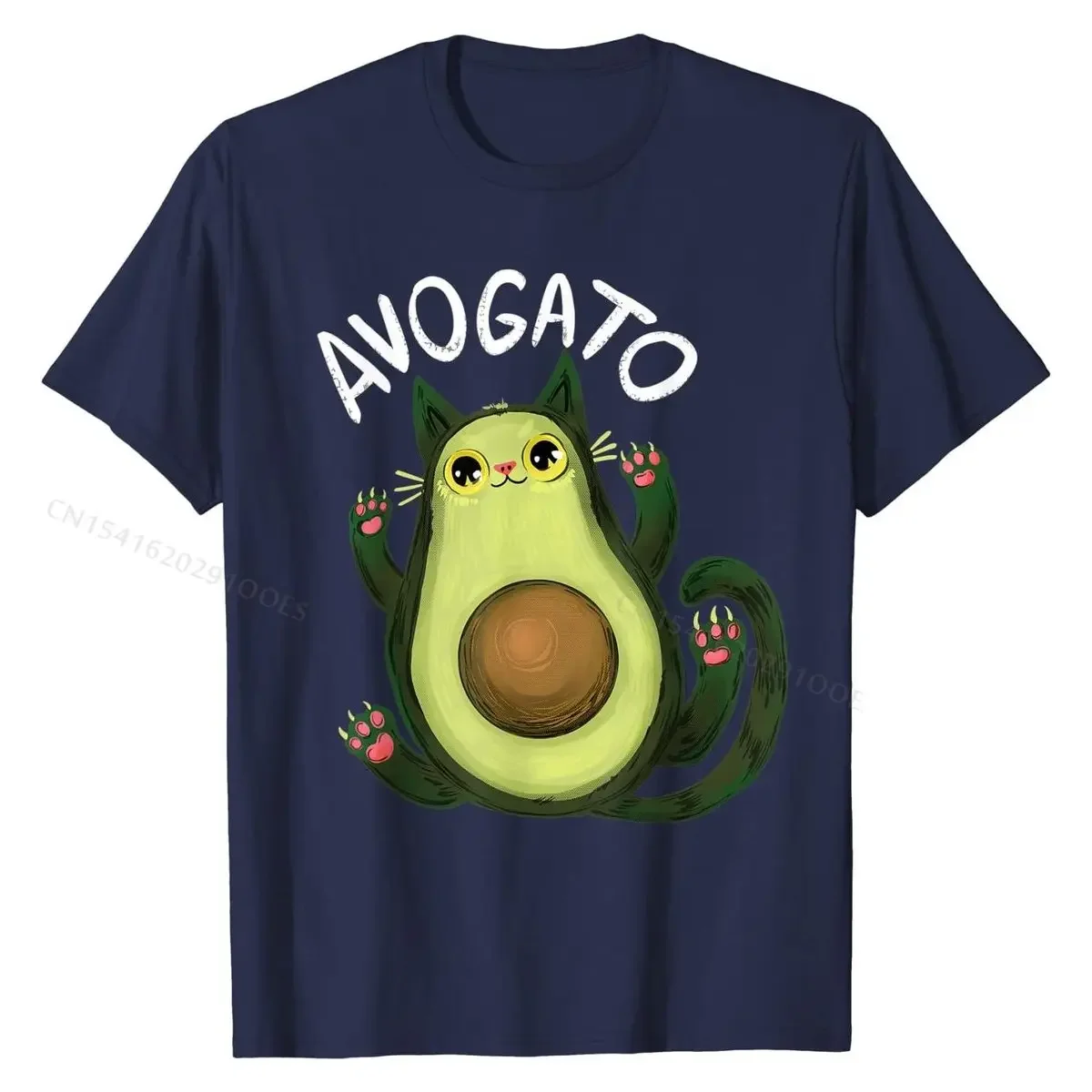 Avogato Funny Cat Avocado Cinco De Mayo Cat Lady Cat Lover T-Shirt Men Family Hip hop T Shirt Cotton T Shirt Normal