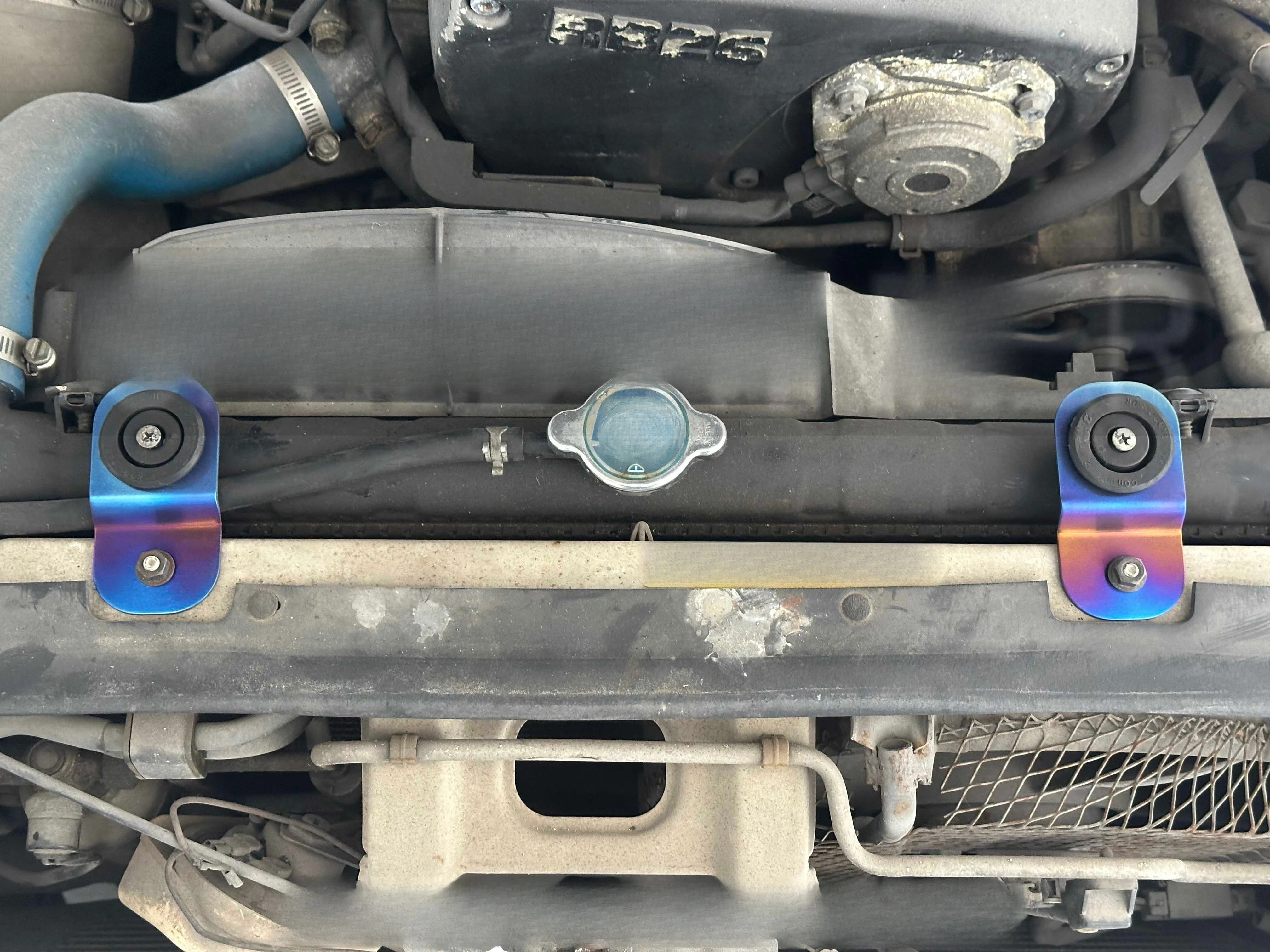Radiator Stay Brackets Titanium Hardware To Suit All Variants Of Nissan Skyline R32 / R33 / R34 Radiator Stays
