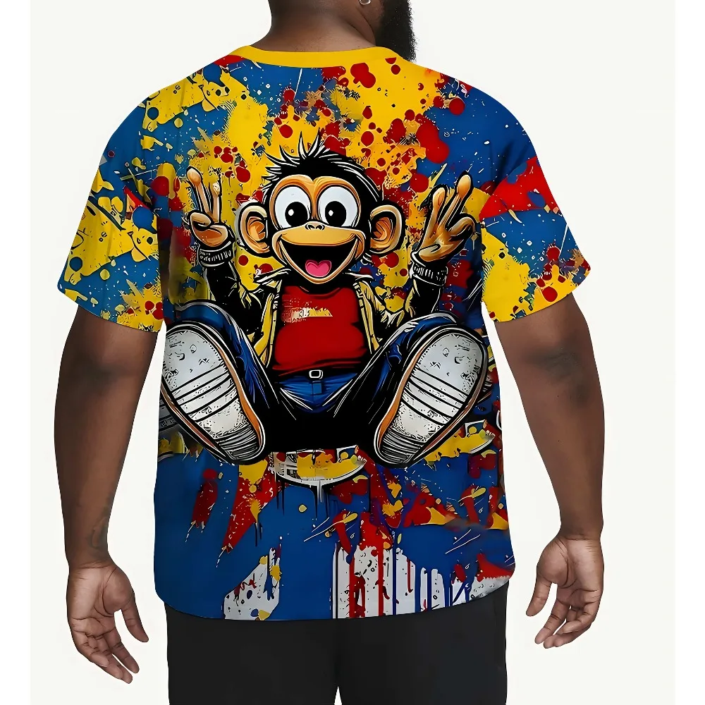 

Summer Men's Women's 3D Printing Monkey Graphic Quick-drying T-shirts Unisex Everyday Commute Tees Fashion Short-sleeved Tops