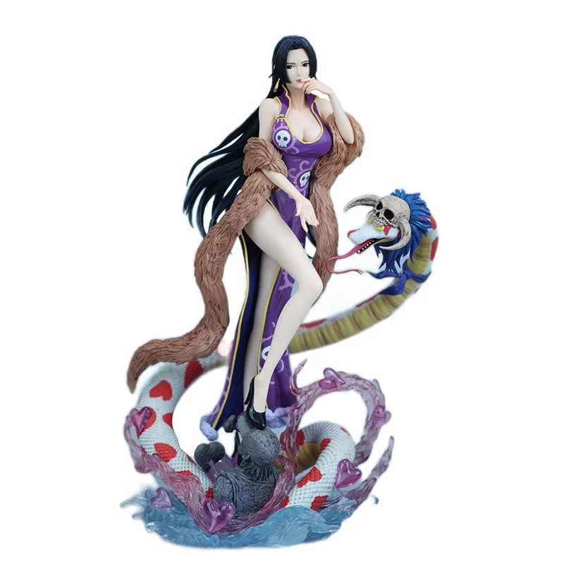 One Piece Snake Ji Female Emperor Handgefertigte Actionfigur 37 cm Animation Resonanz Ornamente Sammlerstück Handfigur