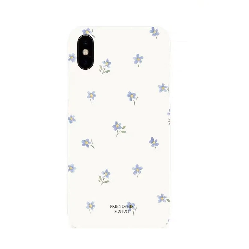 INS Sweet Flower Phone Case for iPhone 16 15 14 13 12 11 Pro Max XS XR XSMax 6 7 8 Plus Glossy HD Hard PC Cover