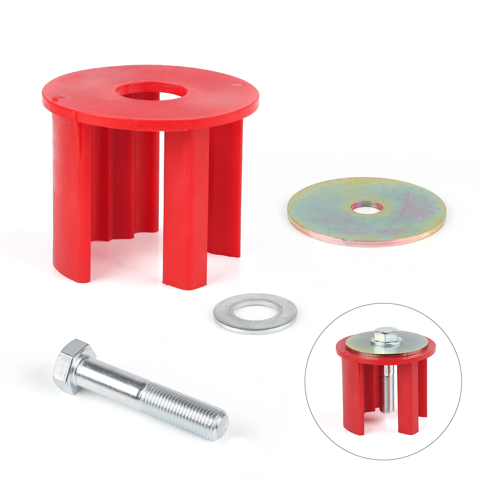 Red Polyurethane Rubber Bushing For 08.5-on VW Passat 2.0T TIGUAN 2.0 TDI 4motion Engine Torque Arm Insert Dog Bone Mount Kit