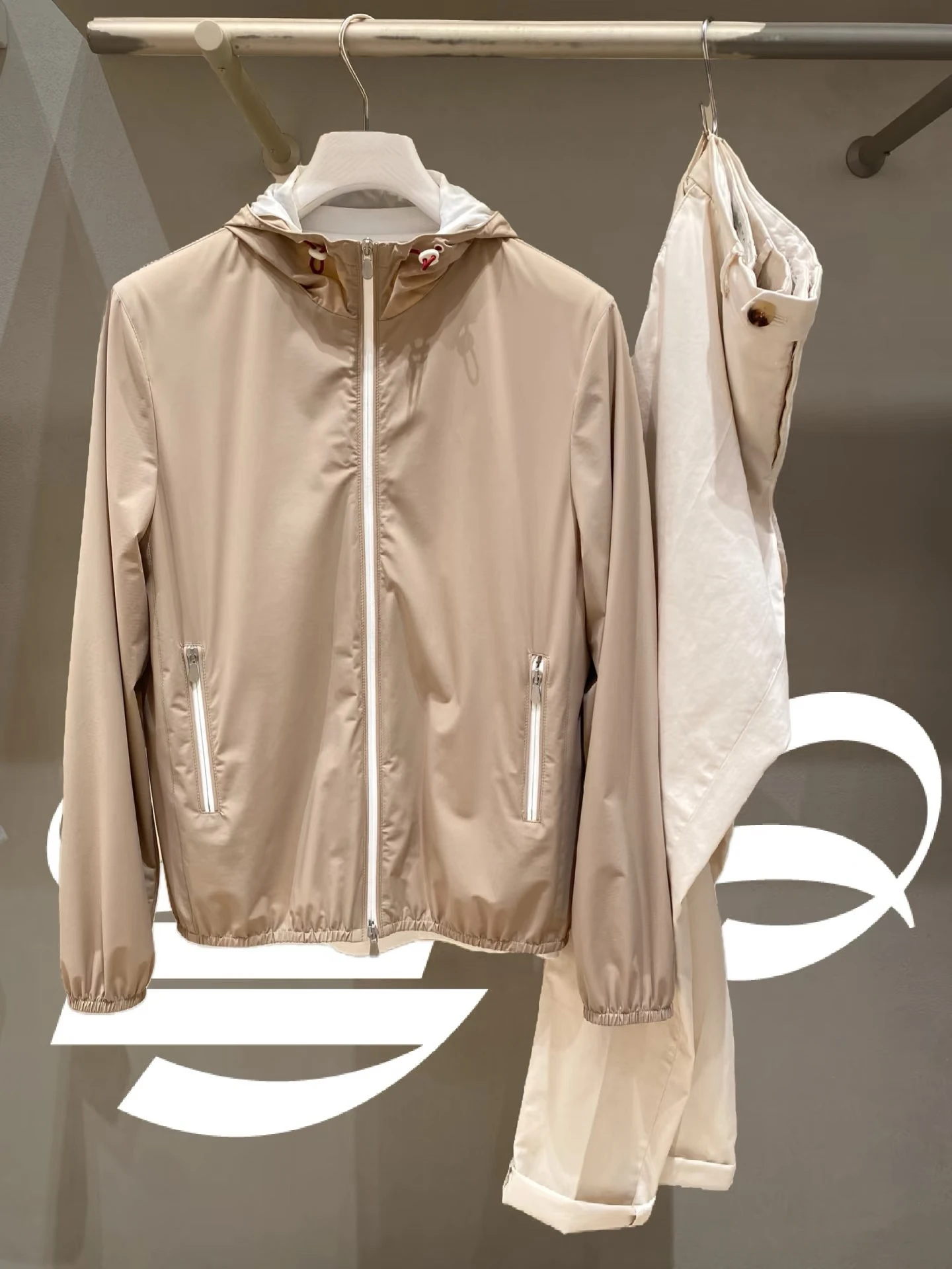 Ligentleman BC Version Thin Hooded Summer Jacket Men's Casual Sun Protection Outerwear Fashionable Polyester Nylon Composite ...