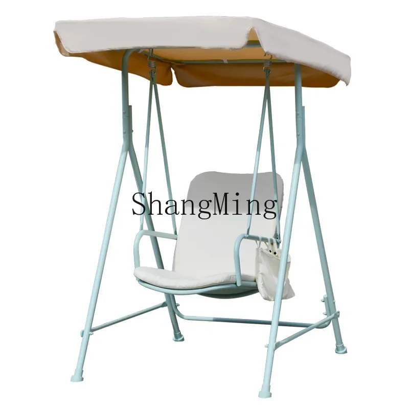 FG household wrought iron swing single rocking chair indoor swing outdoor garden hanging chair