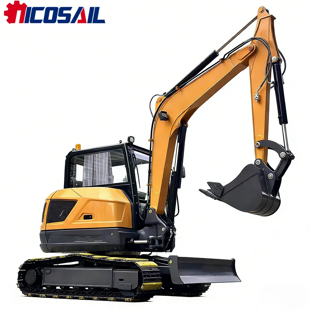 

6.5-ton 6600kg compact excavator CE certified quick connect mining quarry earthwork high-precision excavation project