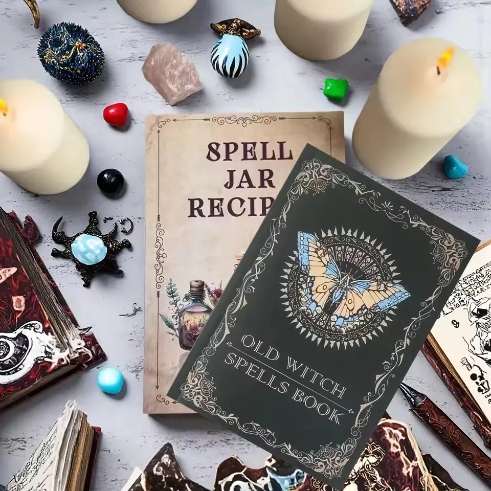 

Old Witch Spells & Jar Recipes Book - Essential Tool for Witches & Wizard Beginners Birthdays, Easter, Christmas, Halloween Gift