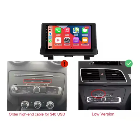 아우디 Q3 1 8U 2011-2018 2K 12+256 QLED 안드로이드 15 CarPlay 카 라디오 멀티미디어 비디오 플레이어 GPS 스테레오 헤드 유닛 4G WIFI