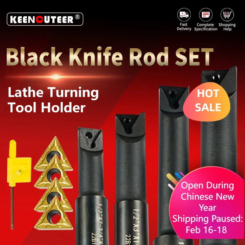 

Набор промышленных черных держателей инструментов 22B1266/22B1268/22B1267/22B1269, прецизионная обработка металлообработки с ЧПУ, надежный токарный станок Cutti