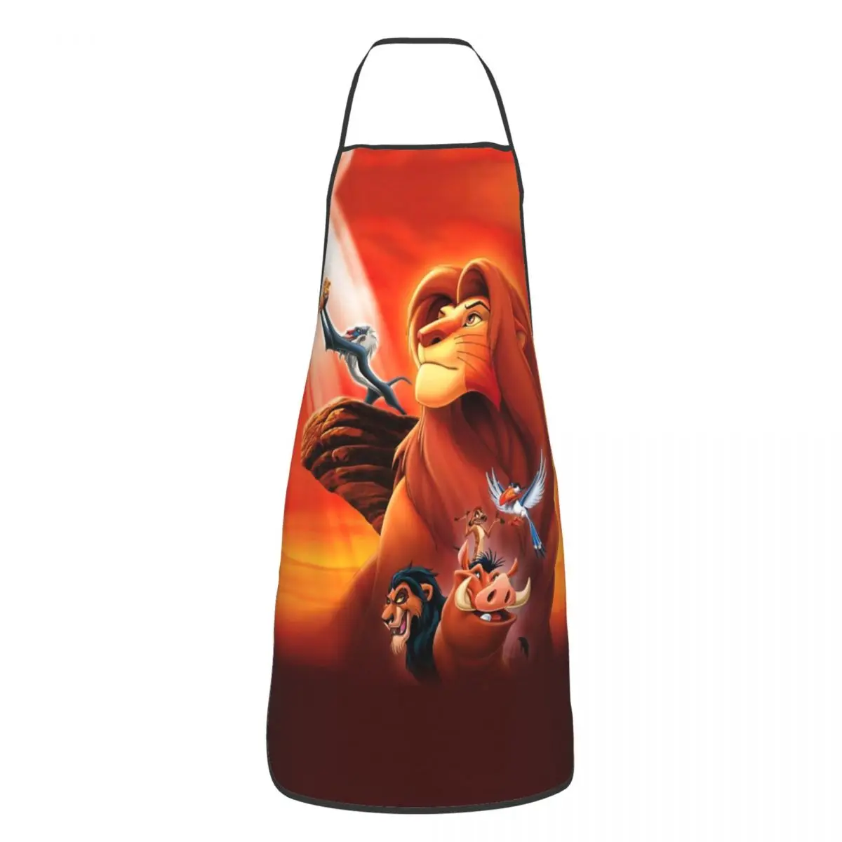 Custom Unisex The Lion King Simba Kitchen Chef Cooking Baking Apron Women Men Cartoon Movie Tablier Cuisine for Painting